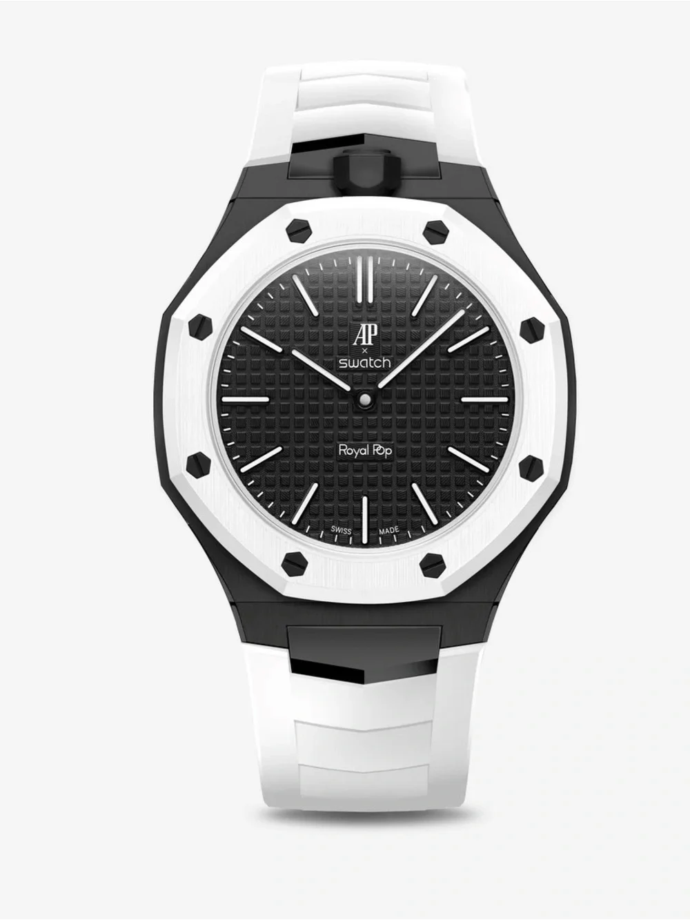 Audemars Piguet x Swatch Royal Pop Black Watch OCHO NEGRO AP with straps 2 bands